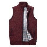 Mwxsd brand Autumn Winter men's Wool sleeveless Cardigans Vest Sweater Men Casual Cashmere knitted Waistcoat for male