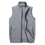 Mwxsd brand Autumn Winter men's Wool sleeveless Cardigans Vest Sweater Men Casual Cashmere knitted Waistcoat for male
