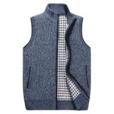 Mwxsd brand Autumn Winter men's Wool sleeveless Cardigans Vest Sweater Men Casual Cashmere knitted Waistcoat for male