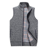 Mwxsd brand Autumn Winter men's Wool sleeveless Cardigans Vest Sweater Men Casual Cashmere knitted Waistcoat for male