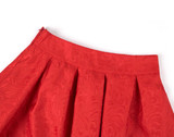 MWSFH New Faldas Summer Autumn Style Vintage Skirt High Waist Work Wear Midi Skirts Womens Fashion red black Jupe Femme Saias