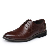 MVVT Brand Pointed Toe Men's Oxfords Formal Shoes Genuine Leather Shoes Men Dress Shoes Men Flats Wedding Shoes