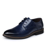 MVVT Brand Pointed Toe Men's Oxfords Formal Shoes Genuine Leather Shoes Men Dress Shoes Men Flats Wedding Shoes
