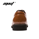 MVVT Brand Pointed Toe Men's Oxfords Formal Shoes Genuine Leather Shoes Men Dress Shoes Men Flats Wedding Shoes