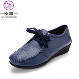 MUYANG MIE MIE Plus size(34-42) women genuine leather flat shoes woman Loafers fashion female casual single shoes women flats