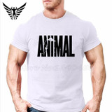 Muscleguys Brand Men's Animal Gyms Shirts,GOLDS NPC POWERHOUSE Wear T Shirt Men Fitness Bodybuilding Workout Clothes 100% Cotton