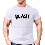 Muscleguys Brand BEAST ANIAML printed Bodybuilding T shirt Mens Fitness Tee Golds Gyms T-Shirts cotton Clothes