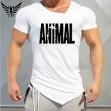 Muscleguys Brand Animal Gyms Clothing Fitness T-Shirt Bodybuilding NO PAIN NO GAIN Beast print Shirt Men Crossfit T Shirt
