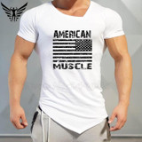 Muscleguys Brand Animal Gyms Clothing Fitness T-Shirt Bodybuilding NO PAIN NO GAIN Beast print Shirt Men Crossfit T Shirt