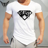 Muscleguys Brand Animal Gyms Clothing Fitness T-Shirt Bodybuilding NO PAIN NO GAIN Beast print Shirt Men Crossfit T Shirt