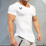 Muscleguys Fashion Fit T-shirts Bodybuilding and Fitness Golds shark Gyms clothing cotton Mens Short Sleeve tshirt Workout Tees