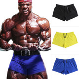 MUSCLE ALIVE Gymwear Shorts Men Gyms Bodybuilding Shorts Workout shorts Male Golds Casual Cotton Fitness Plain 3" Inseam