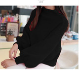 Muridou New Winter Women Sweater Fashion Turtleneck Sweater Batwing Sleeve Pullovers Loose Knitted Sweater Females Jumper Tops