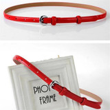 New Arrivlas Fashion Korea Faux Leather Small Bow Decoration Thin Belts Women's Casual Slim Belts Fine Hot Sale Free Shippings