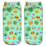 New Arrived 3D Printed Emoji Socks Women Unisex Maple Leaf Plants Short Socks Multi Colors Low Cut Dress Fashion Ankle Socks