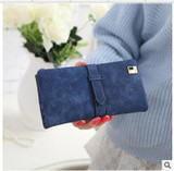 New Arrive Women Brand Long Purse Clutch 2017 Fashion Retro Matte Stitching Wallet Women Casual Hasp Dollar Price Wallet Handbag