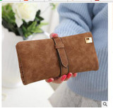 New Arrive Women Brand Long Purse Clutch 2017 Fashion Retro Matte Stitching Wallet Women Casual Hasp Dollar Price Wallet Handbag