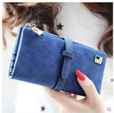 New Arrive Women Brand Long Purse Clutch 2017 Fashion Retro Matte Stitching Wallet Women Casual Hasp Dollar Price Wallet Handbag