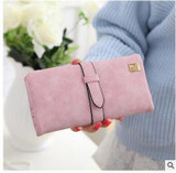 New Arrive Women Brand Long Purse Clutch 2017 Fashion Retro Matte Stitching Wallet Women Casual Hasp Dollar Price Wallet Handbag