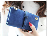 New Arrive Women Brand Long Purse Clutch 2017 Fashion Retro Matte Stitching Wallet Women Casual Hasp Dollar Price Wallet Handbag