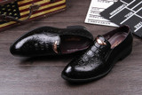 New Arrive Slip-on Leather Shoes Men's Shoes British Business Suits Crocodile Grain Wingtip Shoes Patent Leather Shoes