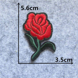 new arrive fashion Rose Flowers parch Embroidered Iron on Patches for Clothing DIY Motif Stripes Clothes Stickers Custom Badges