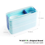 New Arrive 900ml Cute Lunch Dinnerware Box Portable 3 Layer Healthy Food Container Microwave Oven Bento Japanese