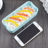 New Arrive 900ml Cute Lunch Dinnerware Box Portable 3 Layer Healthy Food Container Microwave Oven Bento Japanese