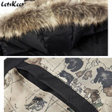 New 2017 Letskeep fur hooded parka men thick long warm winter parka mens casual parkas Jacket with fur collar big size MA425