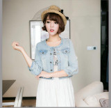 New 2017 Ladies Denim Jackets Outwear Jeans Coat Classical Jackets Women Fashion Jeans Coats Rivets Female Jackets