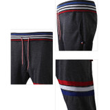 New 2017 Indoor Elastic Waist Stripe Karen Stripe Baggy Traning foot beam Track Harem Pants Men Fitness Men's SweatPants
