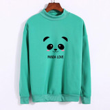 New 2017 Hoody Spring Autumn Long Sleeve Kawaii Panda Printed Harajuku Sweatshirt Women Hoodies Moletom Feminino