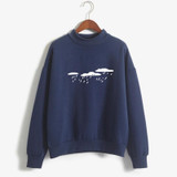 New 2017 Hoody Spring Autumn Long Sleeve Casual Harajuku Pink Sweatshirt Women Cute Printed Hoodies Moletom Feminino Oversize
