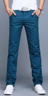New 2017 high quality Pure cotton thin Men's pure color straight Casual pants Men Slim business Leisure pants trousers