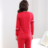 New 2017 fashion women lovely leisure suits 100% cotton sleepwear women cartoon pajamas casual long-sleeved spring pyjamas women