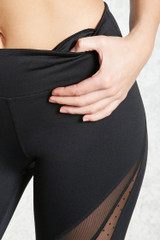 New 2017 Fashion Women High Waist Fitness Leggings Lace Patchwork Pants Trousers