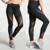 New 2017 Fashion Women High Waist Fitness Leggings Lace Patchwork Pants Trousers