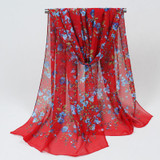 new 2017 fashion Style print long scarf women silk chiffon shawl thin shawls  printing polyester scarves Winter wholesale FZ053