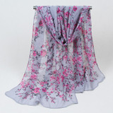 new 2017 fashion Style print long scarf women silk chiffon shawl thin shawls  printing polyester scarves Winter wholesale FZ053