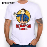 New 2017 Fashion Stranger Things Print T-shirts Original  Character Design Mens T Shirts Summer Hipster Tops Tshirt Homme pa596