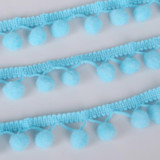 20MM 5 yards/lot Satin Lace Ribon Pom Pom Decoration Pompom Trim Ball Fringe Lace Ribbon DIY Apparel Cloth Sewing Accessories