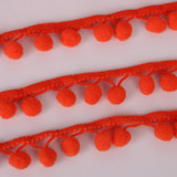20MM 5 yards/lot Satin Lace Ribon Pom Pom Decoration Pompom Trim Ball Fringe Lace Ribbon DIY Apparel Cloth Sewing Accessories