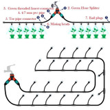 20M Misting Cooling System For Outdoor Patio Garden Greenhouse Irrigation Set 47FT With 20 Pack Of Plastic Mist Nozzles