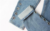 2093 New 2017 Fashion Rivets Ripped High Waist Jeans Straight Eyelet Detail Boyfriend Denim Jeans Women Pants Female Calca Jeans