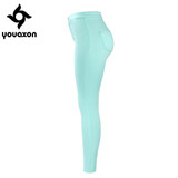 2041 Youaxon Women`s Celebrity Style High Waist Stretch Mint Green Pencil Skinny Jeans For Woman Jean Pants