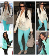2041 Youaxon Women`s Celebrity Style High Waist Stretch Mint Green Pencil Skinny Jeans For Woman Jean Pants