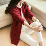 2018New arriver Winter Women Sweater Casual Long Sleeve Knitted Cardigans Autumn Crochet Ladies Sweaters Fashion Female Cardigan