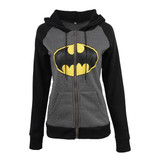 2018 Women's Hoodies Batman Printed Sweatshirts With Zipper Autumn Winter Female Casual Sweatshirt Women Hooded Tops Harajuku