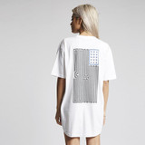 2018 women's fashion and leisure T-shirts female short sleeved stars print back old leisure T-shirts large size summer clothes