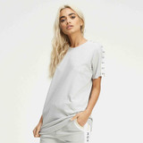 2018 women's fashion and leisure T-shirts female short sleeved stars print back old leisure T-shirts large size summer clothes